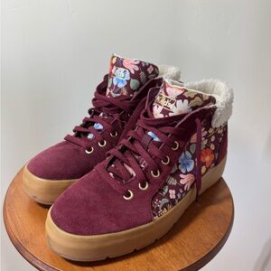 Keds x Rifle Paper Co Shearling Booties